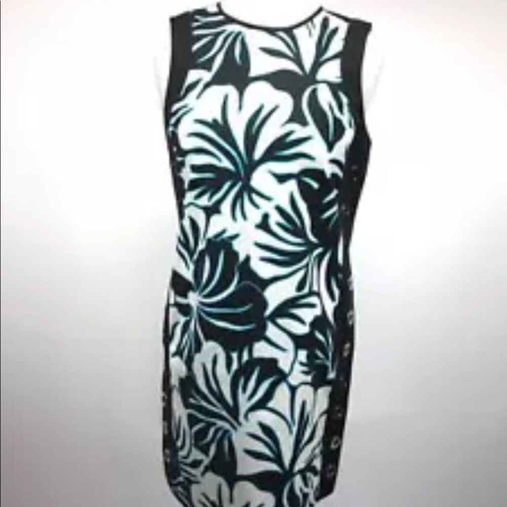 Michael Kors Dress Black Blue Sz 10 Stretch